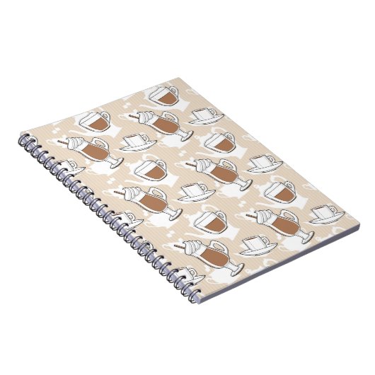 Kaffee, süßes Muster Notizblock (Rechte Seite)