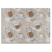 Kaffee, süßes Muster Schneidebrett (Vorderseite)