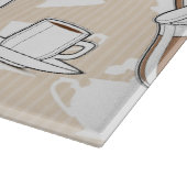 Kaffee, süßes Muster Schneidebrett (Ecke)