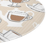 Kaffee, süßes Muster Schneidebrett (Ecke)