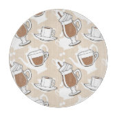 Kaffee, süßes Muster Schneidebrett (Vorderseite)