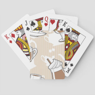 Kaffee, süßes Muster Spielkarten