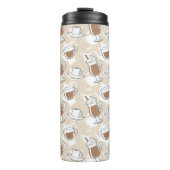 Kaffee, süßes Muster Thermosbecher (Vorderseite)