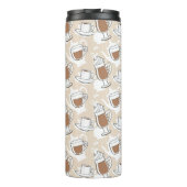 Kaffee, süßes Muster Thermosbecher (Rückseite)