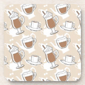 Kaffee, süßes Muster Untersetzer (Vorderseite)