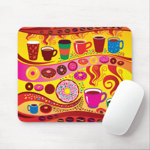 Kaffee-Swirbel und Zuckerrausch Mousepad