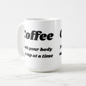 Kaffee tankt Ihren Körper eine Schale auf einmal Kaffeetasse (Vorderseite Links)
