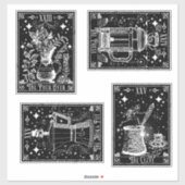 Kaffee-Tarot-Karten Aufkleber (Blatt)