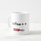 Kaffee++ Tasse (Vorderseite Links)
