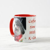 Kaffee-Tasse 11oz, niedliches Hundec$k-cee-Rot Tasse (Vorderseite Links)