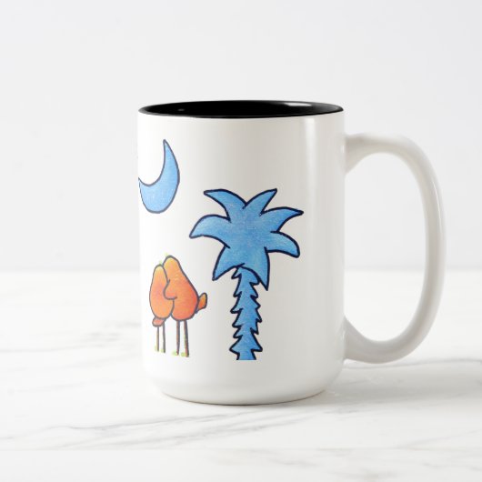 Kaffee-Tasse 15 Unze Zweifarbige Tasse (Rechts)