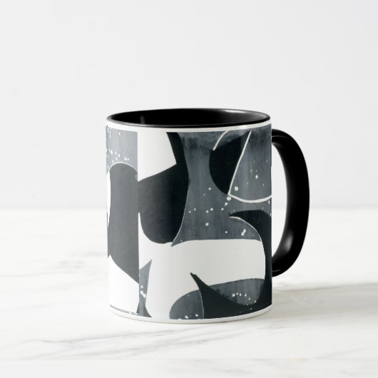 Kaffee-Tasse - Abstraktes Design, "Blades" Tasse (VorderseiteRechts)