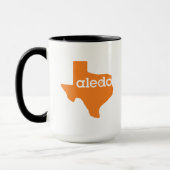 Kaffee-Tasse Aledos Texas - orange u. schwarz mit Tasse (Links)