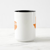 Kaffee-Tasse Aledos Texas - orange u. schwarz mit Tasse (Zentrum)