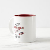 Kaffee-Tasse: Alles amerikanische Trump-Mädchen Zweifarbige Tasse (Vorderseite Links)