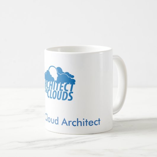 Kaffee-Tasse - azurblauer Wolken-Architekt Kaffeetasse (VorderseiteRechts)