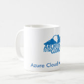 Kaffee-Tasse - azurblauer Wolken-Architekt Kaffeetasse (Vorderseite Links)