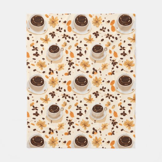 Kaffee Tasse & Bean Fleece Blanket (Vorderseite)