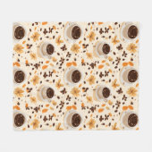 Kaffee Tasse & Bean Fleece Blanket (Vorderseite (Horizontal))