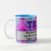 Kaffee-Tasse - Bird & Floral (Names-Tracy) Zweifarbige Tasse (Links)