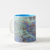 Kaffee-Tasse--Blaues Kupfer Zweifarbige Tasse (Vorderseite Links)