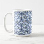 Kaffee Tasse-Blue Damask Kaffeetasse (Links)