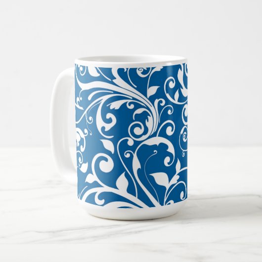 Kaffee Tasse-Blue-Wirbel Kaffeetasse (Vorderseite Links)