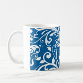 Kaffee Tasse-Blue-Wirbel Kaffeetasse (Links)