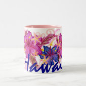 Kaffee-Tasse bunter Blumen Hawaiis künstlerische Zweifarbige Tasse (Mittel)