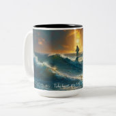 Kaffee-Tasse Christlich, "Keine Angst haben" Zweifarbige Tasse (Vorderseite Links)