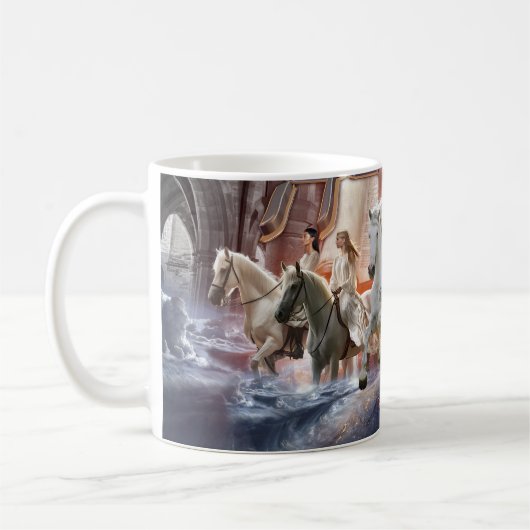 Kaffee-Tasse. Christliche Frauen entstehen Kaffeetasse (Links)