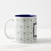 Kaffee Tasse Cup 2 Blaues Blume Muster (Links)