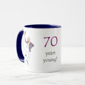 Kaffee-Tasse das young 70 Jahre Tasse (Vorderseite Links)
