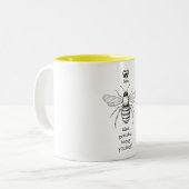 Kaffee-Tasse der Bienen-sich Zweifarbige Tasse (Vorderseite Links)