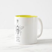 Kaffee-Tasse der Bienen-sich Zweifarbige Tasse (VorderseiteRechts)