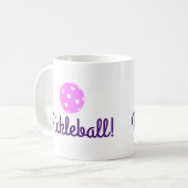 Kaffee-Tasse der Damen-Pickleball (Rosa und Lila) Kaffeetasse (Vorderseite Links)