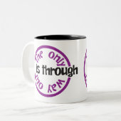 Kaffee-Tasse - der einzige Ausweg ist durch Zweifarbige Tasse (Vorderseite Links)