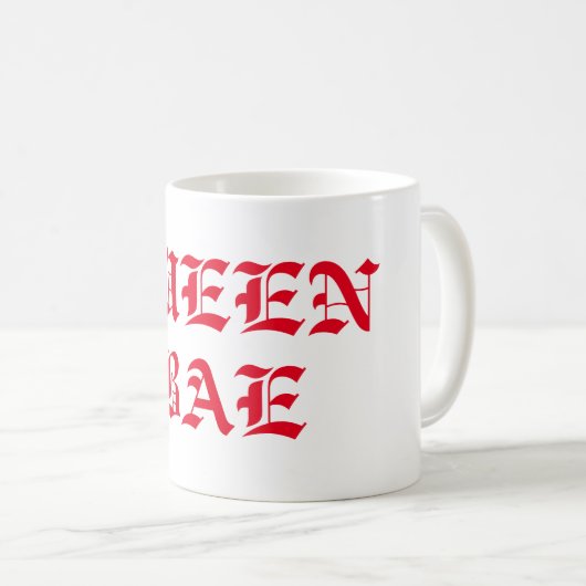 KAFFEE-TASSE DER KÖNIGIN-BAE KAFFEETASSE (VorderseiteRechts)