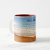 Kaffee-Tasse der Psalm-23 Zweifarbige Tasse (Vorderseite Links)