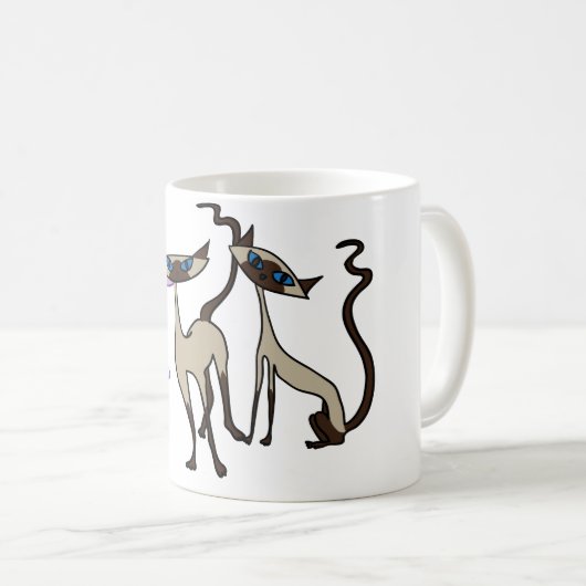 Kaffee-Tasse der siamesischen Katzen Kaffeetasse (VorderseiteRechts)