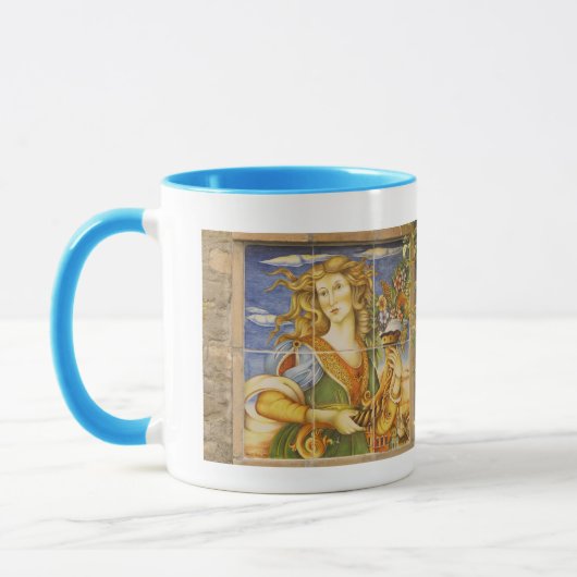 Kaffee-Tasse--Deruta Fliesen-Dame Tasse (Links)