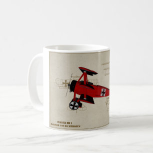 Kaffee-Tasse des Fokker-Dr 1 des Kämpfer-WWI Kaffeetasse
