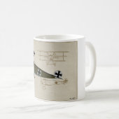 Kaffee-Tasse des Fokker-Dr 1 des Kämpfer-WWI Kaffeetasse (VorderseiteRechts)