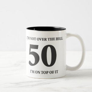 Kaffee-Tasse des Geburtstags-50 Zweifarbige Tasse