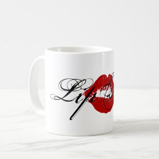 Kaffee-Tasse des Lippenchef-11oz Kaffeetasse (Vorderseite Links)
