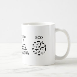 Kaffee-Tasse des Ökoegoweiß 2 Kaffeetasse