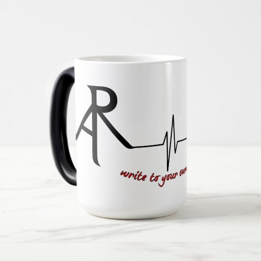 Kaffee-Tasse des schiefwinkligen Logos der Verwandlungstasse (Vorderseite Links)