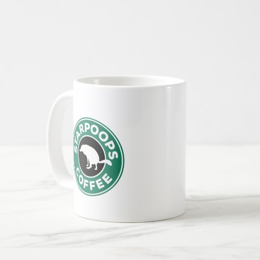 Kaffee-Tasse des Wolfs Ralf - Starpoops Kaffeetasse (Vorderseite Links)