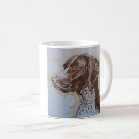 Kaffee-Tasse/Deutscher Shorthair Zeiger Kaffeetasse (VorderseiteRechts)