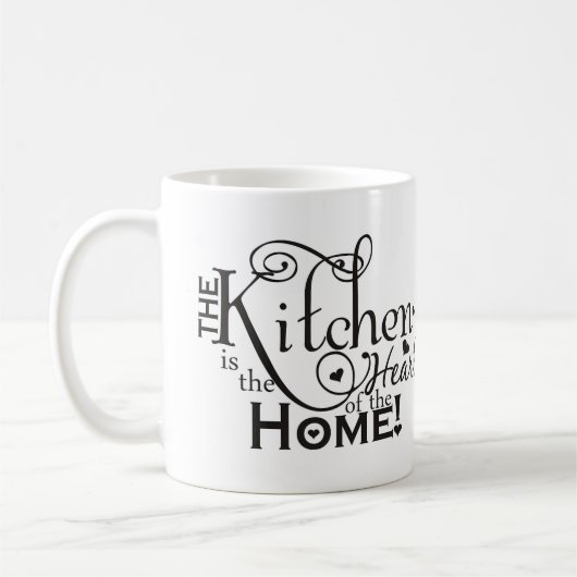 Kaffee-Tasse - Die Küche ist das Herz der Zuhause Kaffeetasse (Links)